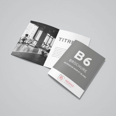 B6 Brochure Noir et blanc