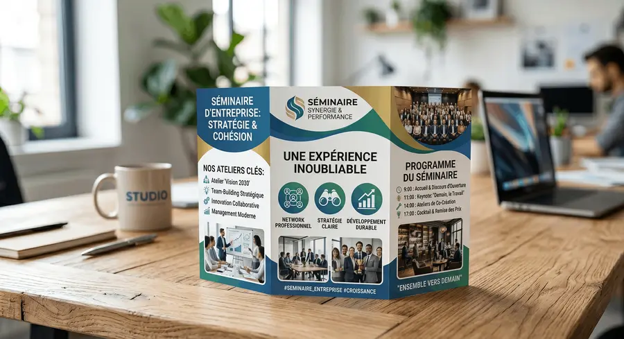 Impression de plaquettes 3 volets : valoriser votre message avec Présence Graphique Imprimerie